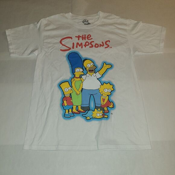 The Simpsons Family White T-Shirt Size Medium - Picture 1 of 5